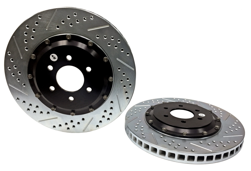 Dodge Viper Brake Rotor (2) - Rear - Baer Brakes - Eradispeed+ 2-Piece Slot & Drilled - `03-`10